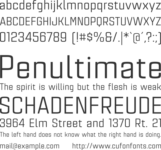 Estricta font preview