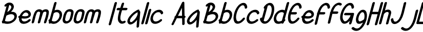 Bemboom Italic font