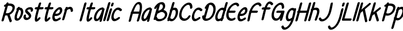 Rostter Italic font