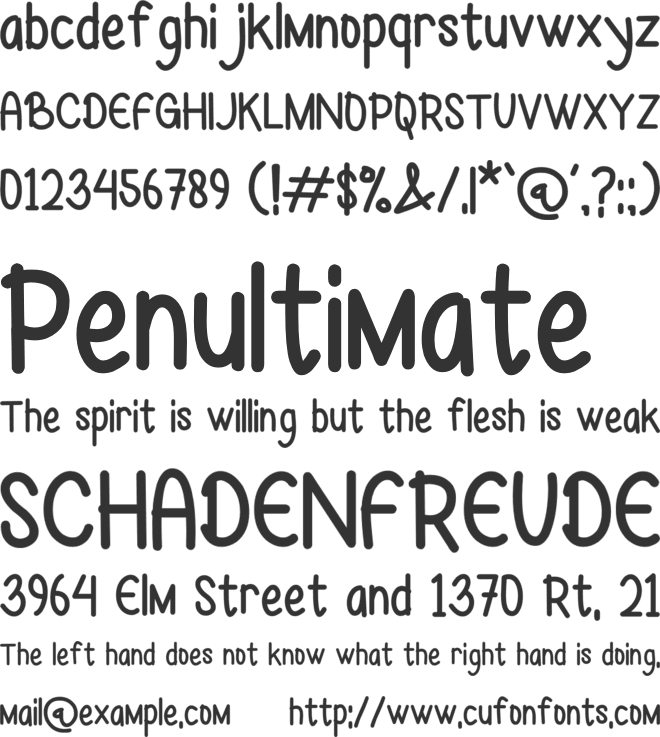 Rostter font preview