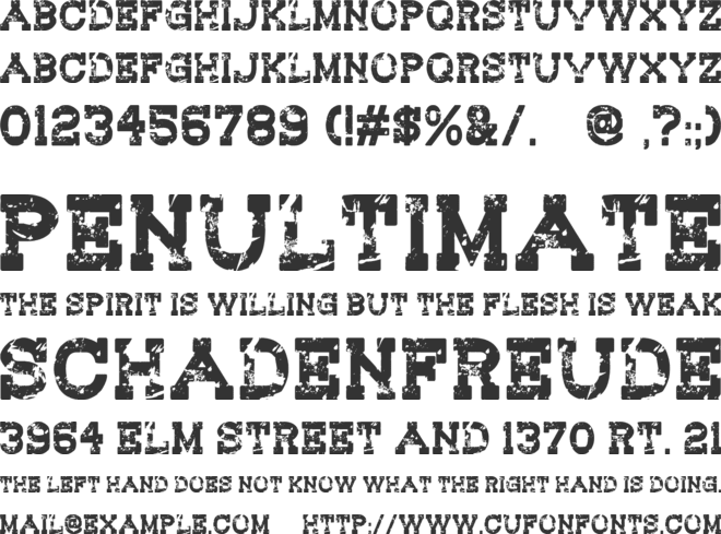 Redwood Creek font preview