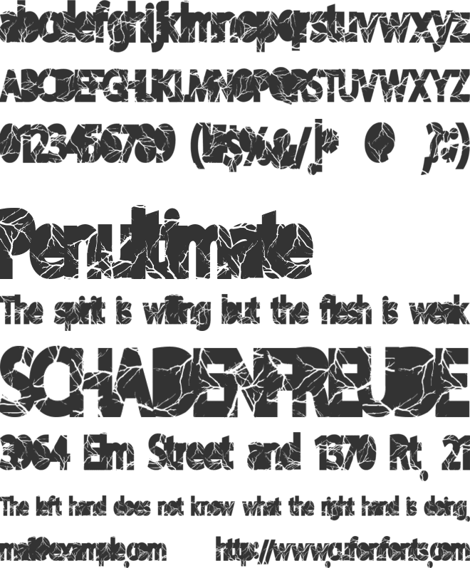 Shockvetica font preview