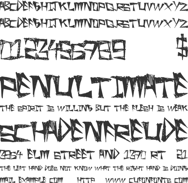 SlightRocking font preview