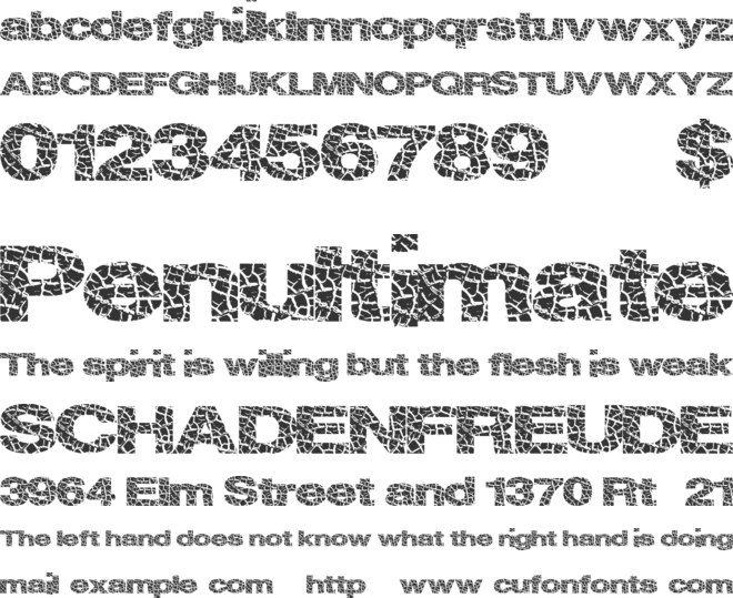 SuperCracks font preview