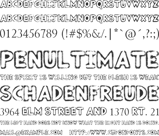 Punked Out font preview