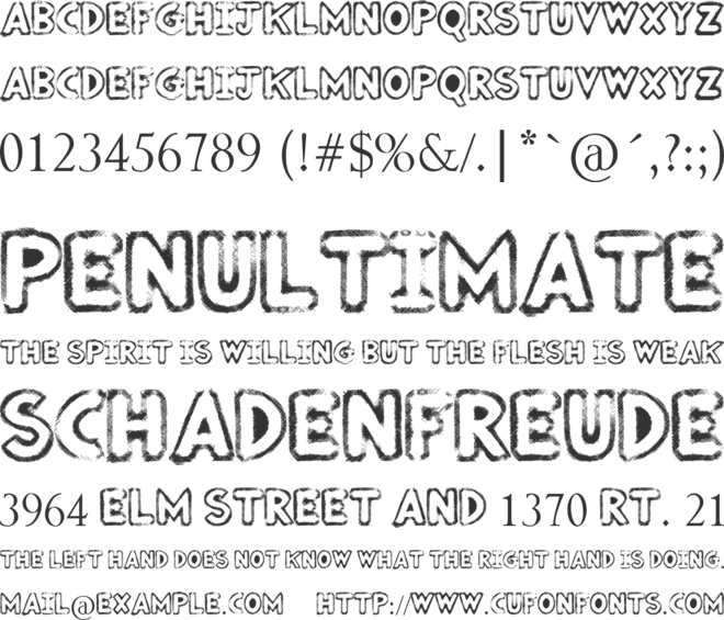 Punked Out font preview