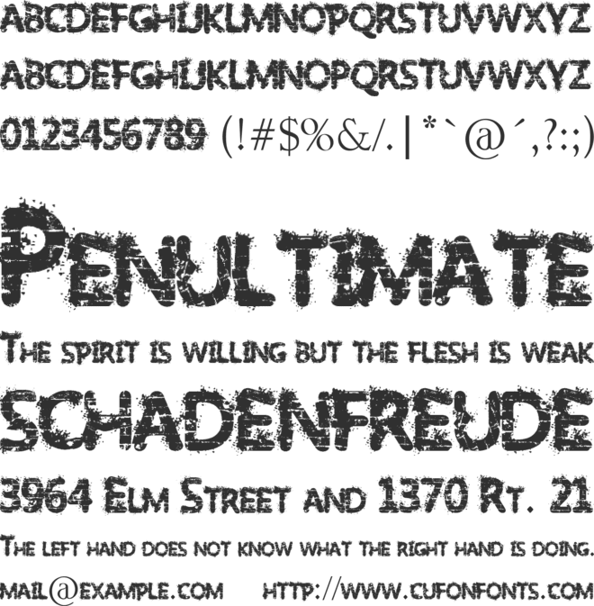 Slumlord Eviction font preview