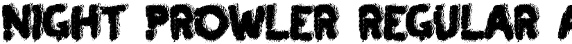 Night Prowler Regular font