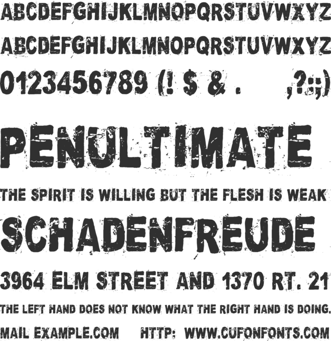 Cataclysme font preview