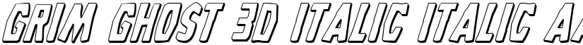 Grim Ghost 3D Italic Italic font