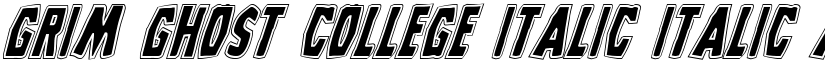 Grim Ghost College Italic Italic font