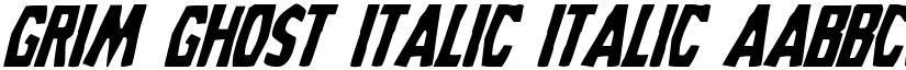 Grim Ghost Italic Italic font