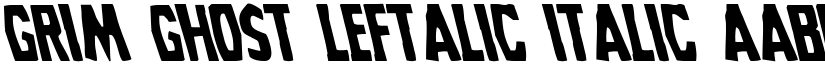 Grim Ghost Leftalic Italic font