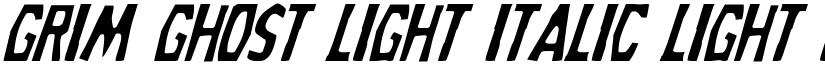 Grim Ghost Light Italic Light Italic font