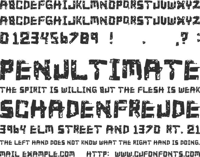 Green_Day_21_Glyphs font preview
