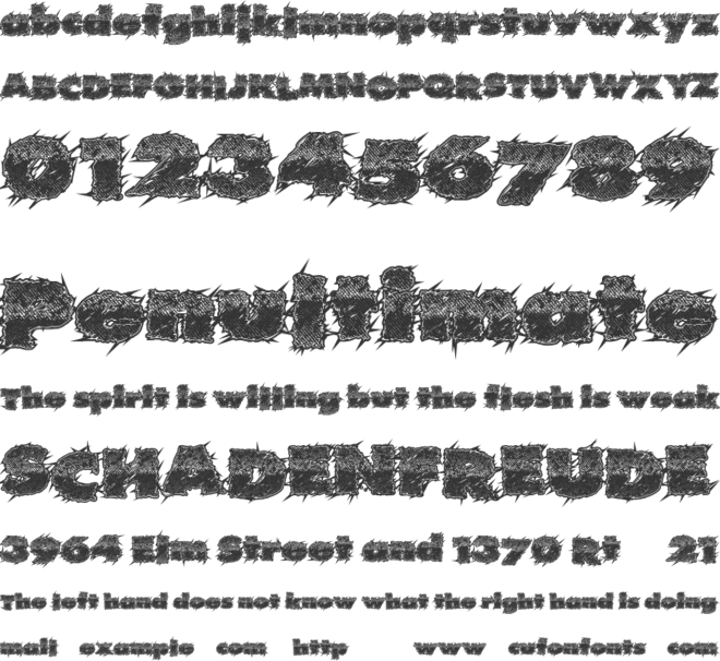 RealHard font preview