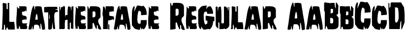 Leatherface Regular font