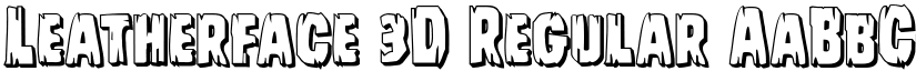 Leatherface 3D Regular font