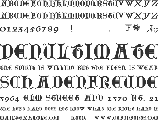 Lubeck font preview