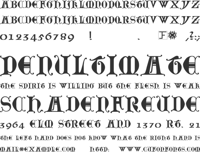 Lubeck font preview
