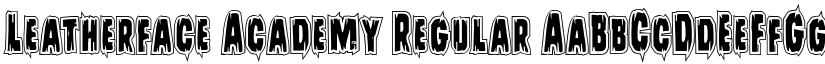 Leatherface Academy Regular font
