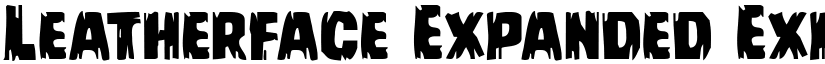 Leatherface Expanded Expanded font