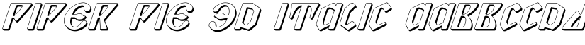 Piper Pie 3D Italic font