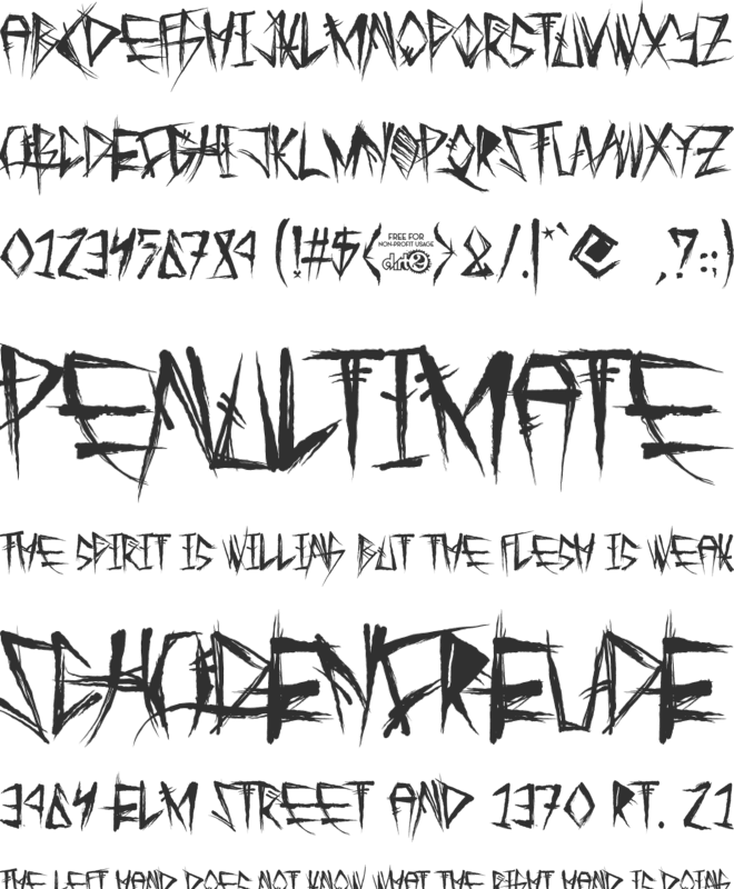 Tribal Threat font preview