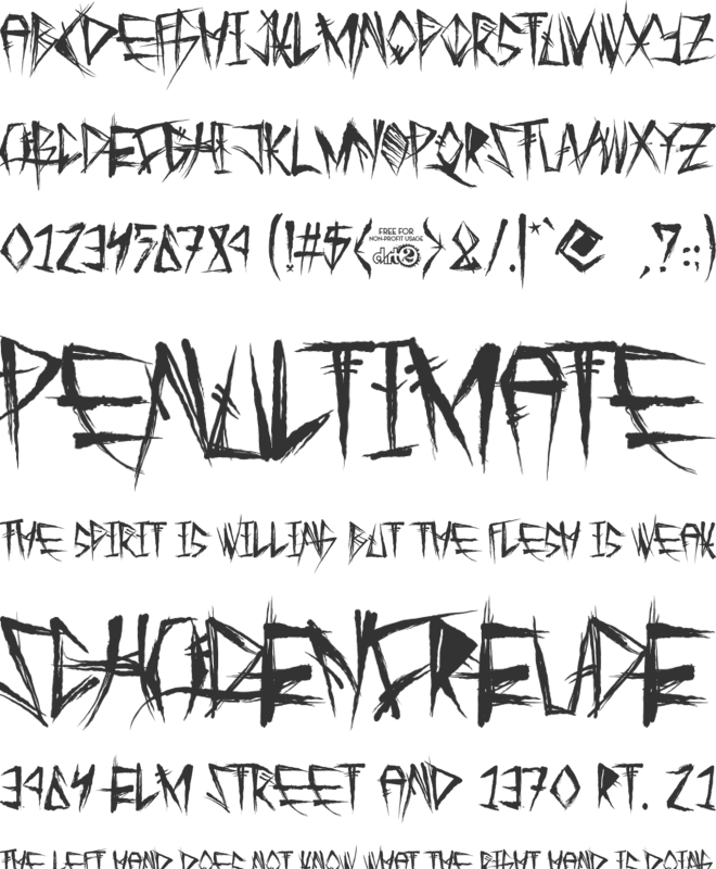 Tribal Threat font preview