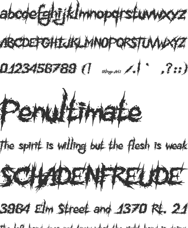 Ink Noise font preview