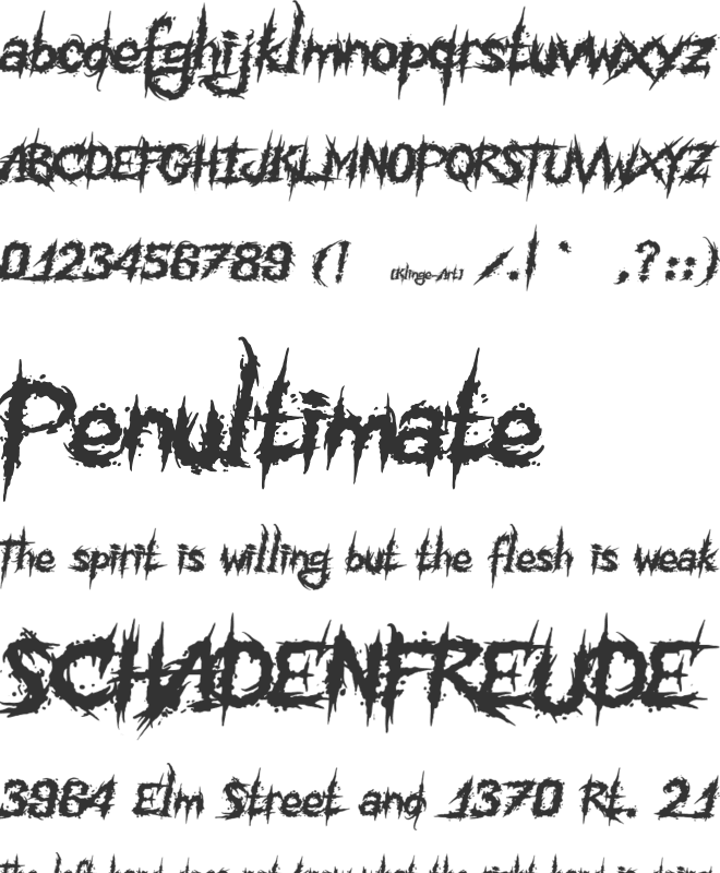 Ink Noise font preview