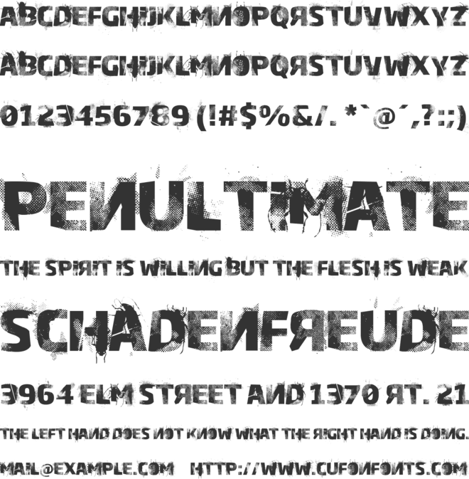 Bugeater font preview