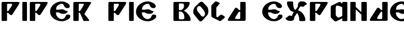 Piper Pie Bold Expanded font