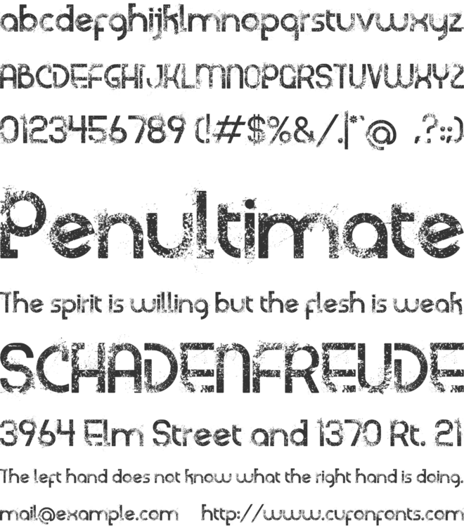 Sicupak font preview