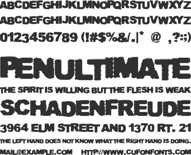 CHUPAPOLLAS font preview
