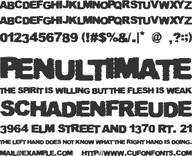 CHUPAPOLLAS font preview