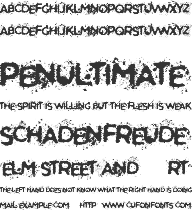 Soldier of the Dark font preview