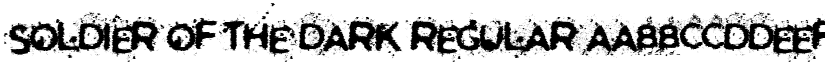 Soldier of the Dark Regular font