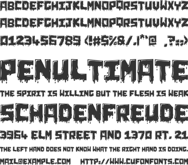 Chunq Dipped font preview