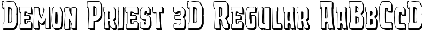 Demon Priest 3D Regular font
