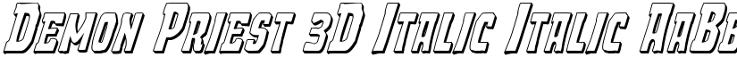 Demon Priest 3D Italic Italic font