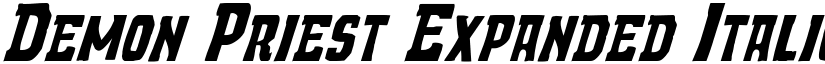 Demon Priest Expanded Italic Expanded Italic font
