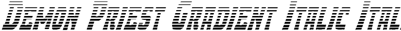 Demon Priest Gradient Italic Italic font