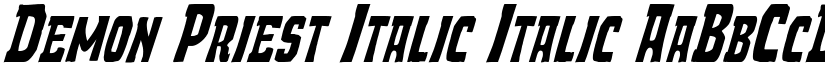 Demon Priest Italic Italic font