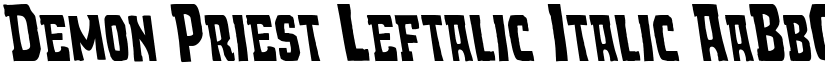 Demon Priest Leftalic Italic font