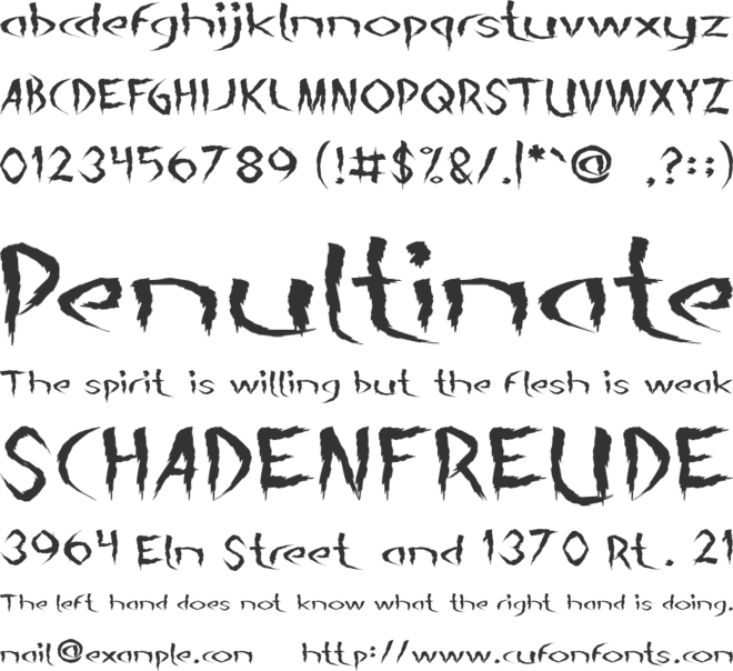 The Night font preview