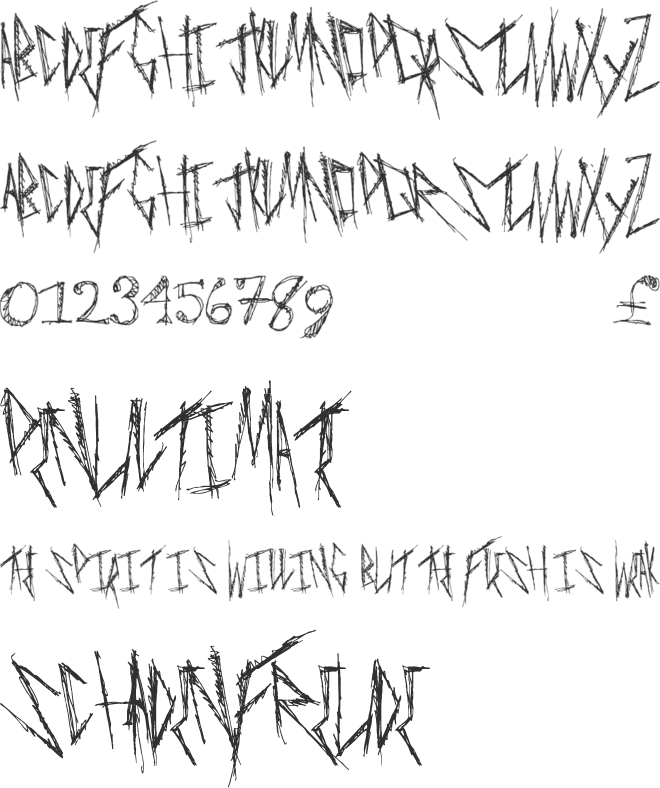 FreakyManor font preview