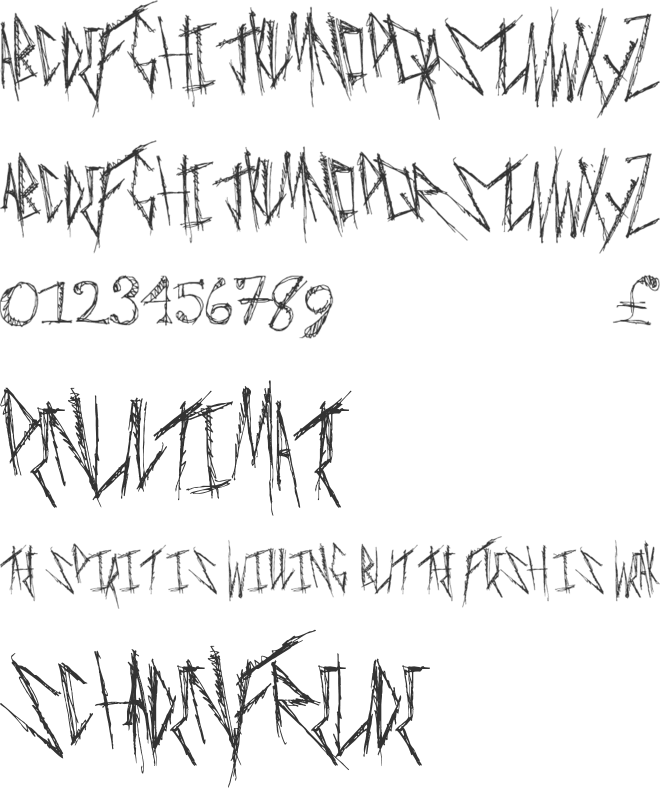 FreakyManor font preview