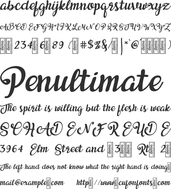 Aikaterine-free font preview