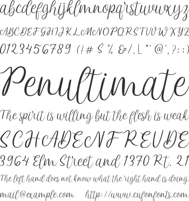 Andeeta font preview